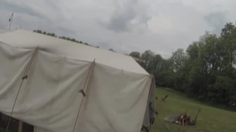 Civil War Era Scenes #5  (Tent and Victorian Accoutrements) Video stock 24804457