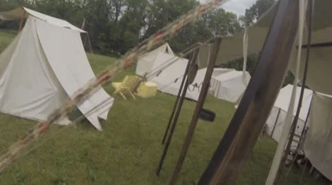 Civil War Era Scenes #6  (Tent and Canteen) Video stock 24804644