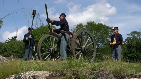 Civil War Napolean Cannon Stock Footage 70113741