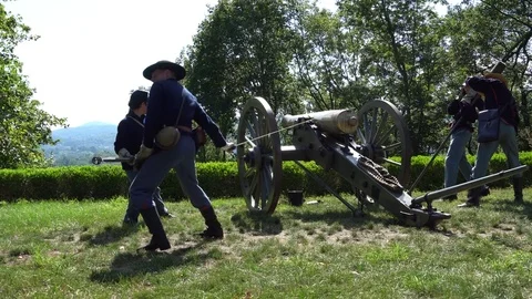 Civil War Napolean Cannon Stock Footage 70135071