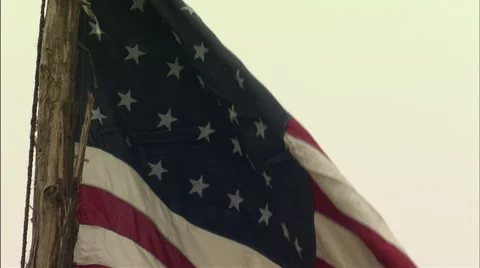 Civil War Union flag Stock-Footage 39976559