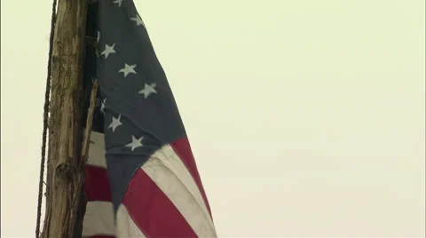 Civil War union flag Stock Footage 39977495
