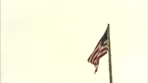 Civil War Union Flag in wind Stock Footage 39975386