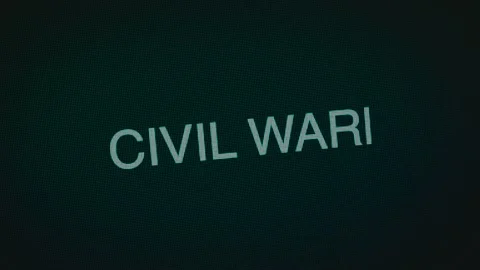 Civil War word or text  typing on Computer Screen Animation 動画素材 344914143