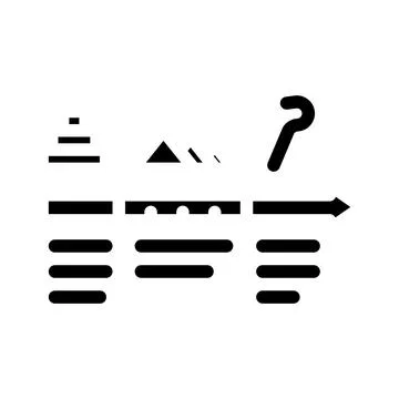 Civilization egypt glyph icon vector illustration Illustrazione stock