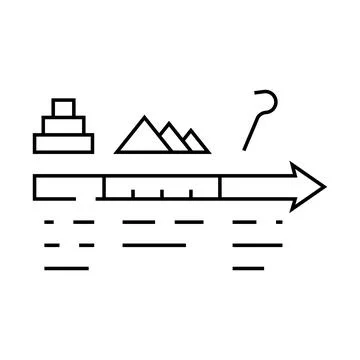 Civilization egypt line icon vector illustration Illustrazione stock