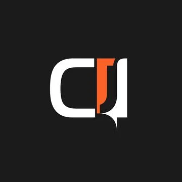 CJ letter logo Stock Illustration