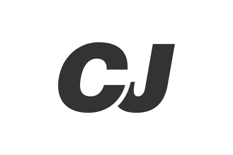 CJ Techno Editable Font Logo For Corporate Branding. Bold, Futuristic Desig.. Illustrazione stock