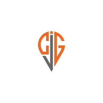 CJG Letter monogram Initial Logo Design Template Vector Illustration. CJG e.. Stock Illustration