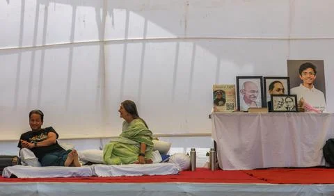 CJP protest over NEET-UG controversy in New Delhi, India - 29 Jun 2026 Fotos Stock