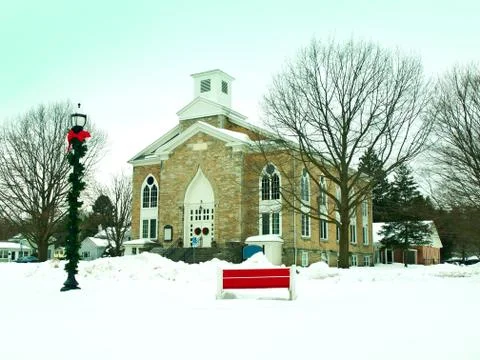 Cjurch in winter Foto stock