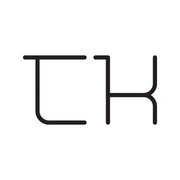 Ck initial letter vector logo icon Stock Illustration