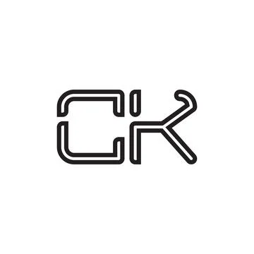 Ck initial letter vector logo icon Stock Illustration