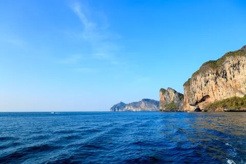 Ckear sea at  Phi Phi Leh south of Thailand Foto stock