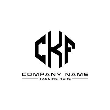 CKF letter logo design with polygon shape. CKF polygon and cube shape logo .. Stock Illustration