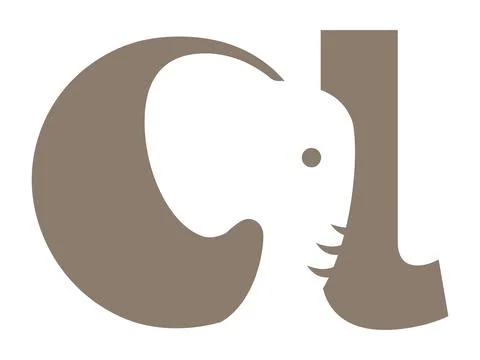 CL Elephant Initial Letter Icon Logo, Modern Monogram Design for Branding &amp;.. Stock Illustration