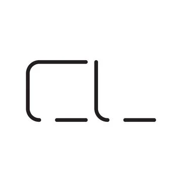Cl initial letter vector logo icon Illustrazione stock
