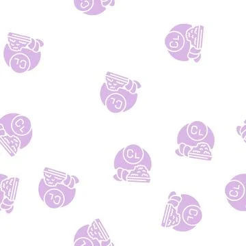 Cl vitamin glyph seamless pattern イラスト素材