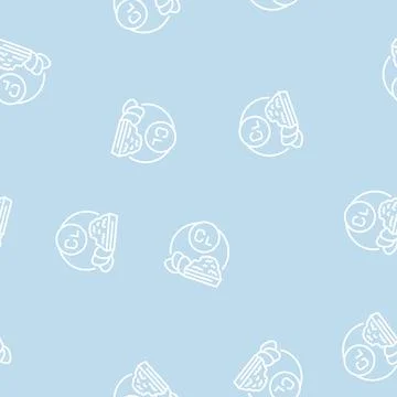 Cl vitamin line seamless pattern Stock Illustration