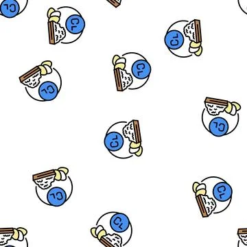 Cl vitamin vector seamless pattern Stock Illustration