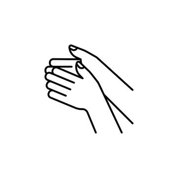 Clab hand vector icon. Hand gesture icon line style Stock Illustration