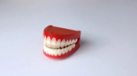 Clacking toy teeth 스톡 동영상 10792258