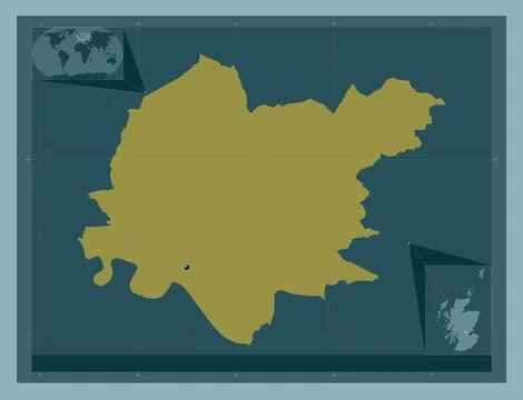 Clackmannanshire, Scotland - Great Britain. Solid color shape 库存插图