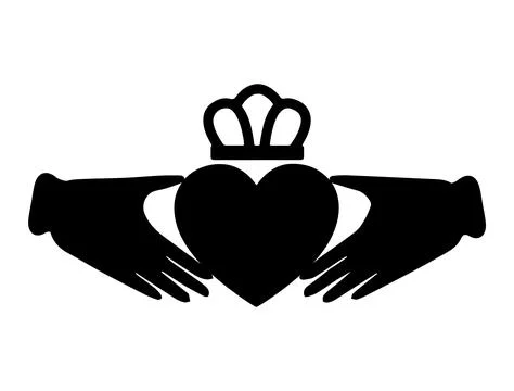 Claddagh silhouette vector art Stock Illustration