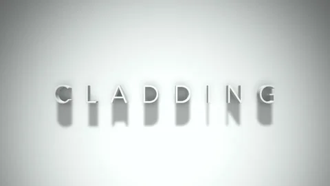 Cladding 3D title animation with shadows on a white background Stock Footage 297798089
