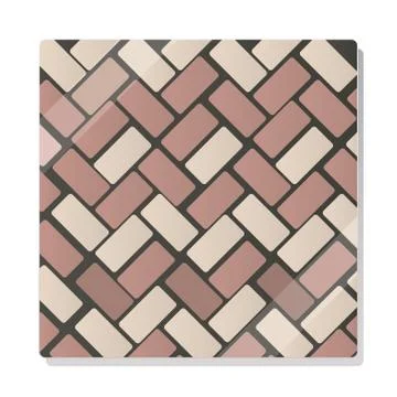 Cladding bricks texture tile decoration design Stock Illustration