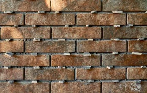 Cladding option, finishing the facade of the building with decorative broke.. Stock Photos