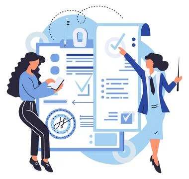 Claim application. Each choice on form represents different option Stock Illustration