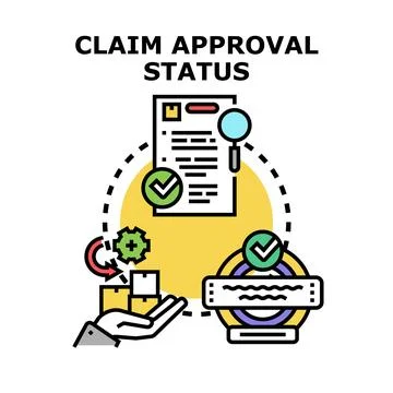 Claim approval status concept vector illustration design イラスト素材