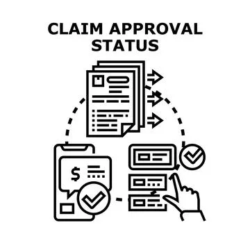 Claim approval status concept vector illustration Stockillustratie