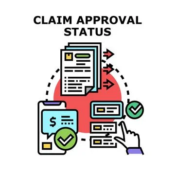 Claim approval status concept vector illustration Stock Illustration