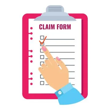 Claim form blank Stock Illustration