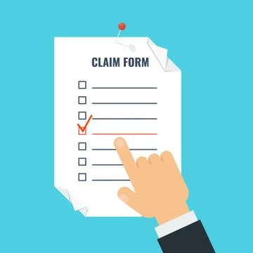 Claim form blank Stock-Illustration