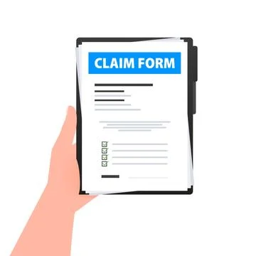 Claim form document. Insurance application form. Accident Snd insurance 库存插图