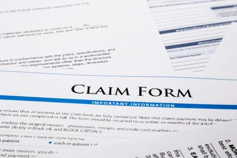 Claim form Stock Photos