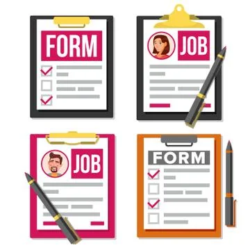 Claim Form Set Vector. Business Document. Checklist, Complete Tasks. Pen. To-Do Stock Illustration