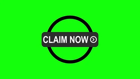Claim Now Button Animation on Green Screen for Marketing Videos Stock Footage 336013065