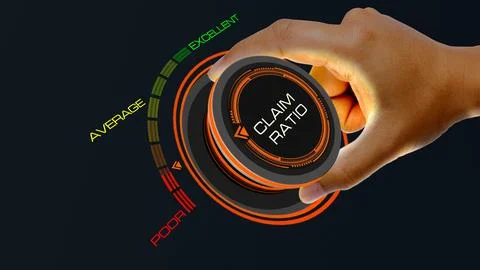 CLAIM RATIO MIN Illustrazione stock
