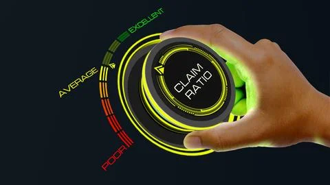 CLAIM RATIOO AVERAGE Illustrazione stock