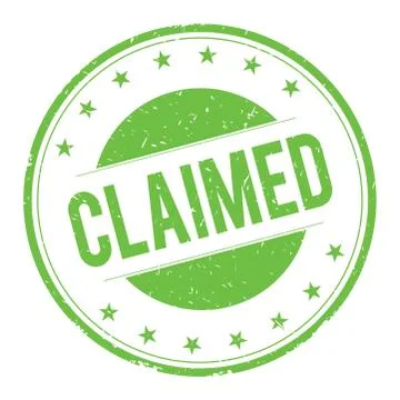 CLAIMED stamp sign Illustrazione stock