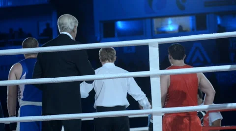 Claiming winner in boxing match Video stock 44352725