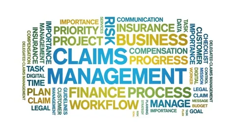 Claims Management animated word cloud,animation tag kinetic typography loop. Video stock 277961515