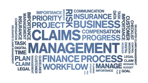 Claims Management animated word cloud,animation tag kinetic typography loop. Video stock 277961518