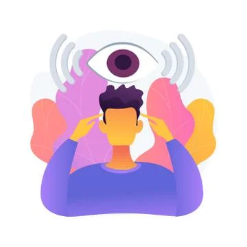 Clairvoyance ability abstract concept vector illustration. Stock Illustration