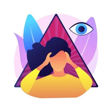 Clairvoyance ability abstract concept vector illustration. Stock Illustration