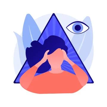 Clairvoyance ability abstract concept vector illustration. Stock Illustration
